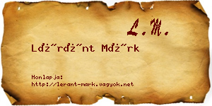 Léránt Márk névjegykártya